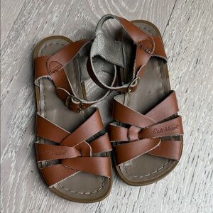 Salt Water Kids Tan Leather Sandals